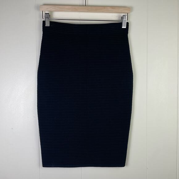 Alexander Wang Black ribbed‎ skirt